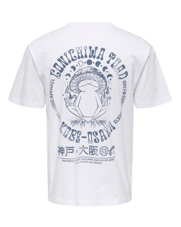 Only & Sons Toad Back Graphic T-Shirt - White