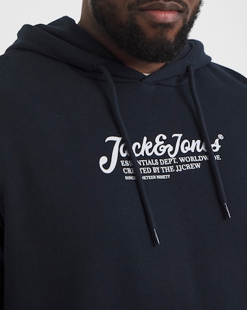 Jack & Jones Beau Logo Hoodie - Navy