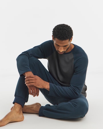 Colour Block Microfleece Pyjamas