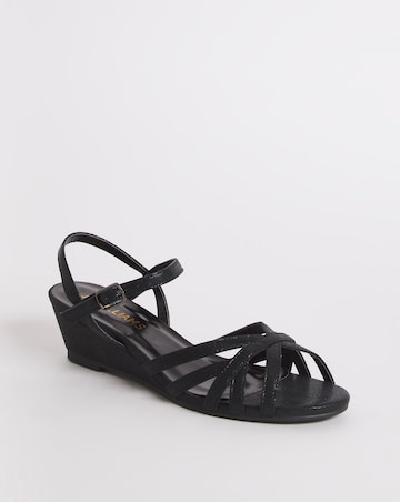 Peep Toe Wedge Occasion Sandal - Extra Wide Fit (EEE)