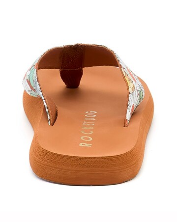 Rocket Dog Brown Adios Printed Toe Post Sandals