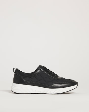 Quilted Lace Trainer - Wide Fit (E)