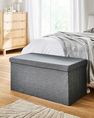 Fabric Foldable Storage Ottoman