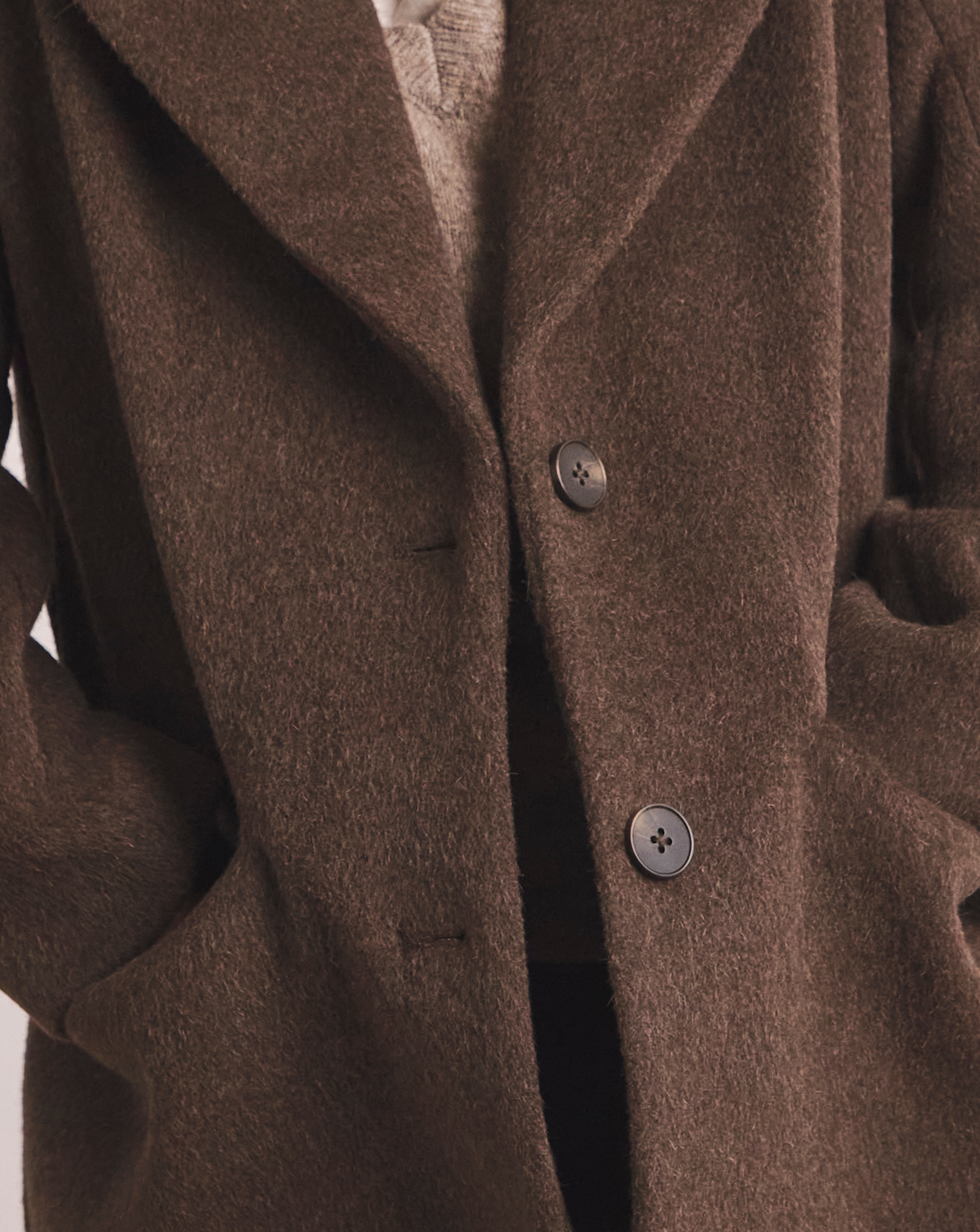 Anthology Mocha Tailored Wool Blend Coat | JD Williams