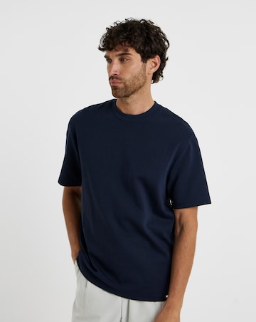 Folio Heavyweight Interlock T-Shirt-Navy