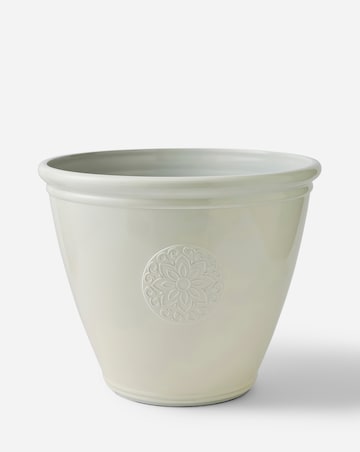 La Hacienda Eden Emblem White Planter 40cm