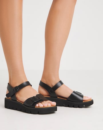 Heavenly Feet Trudy Buckle Strap Sandals Extra Wide Fit