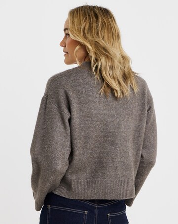 Wide Sleeve V Neck Cardigan