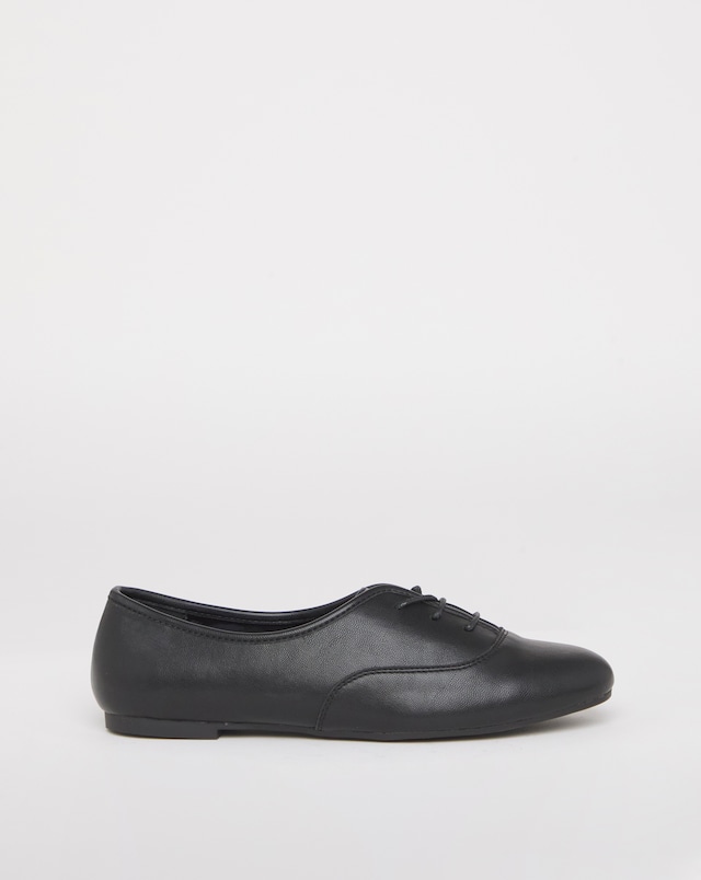 Ravenna Lace Up Ballerina Shoes - Wide Fit (E)