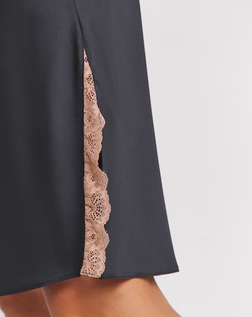 Figleaves Stretch Satin Lace Chemise