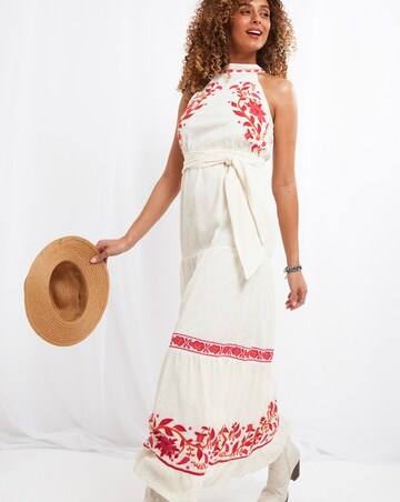 Joe Browns Lucy Halterneck Embroidered Maxi Dress