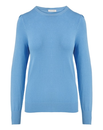 Blue Crew Neck Jumper