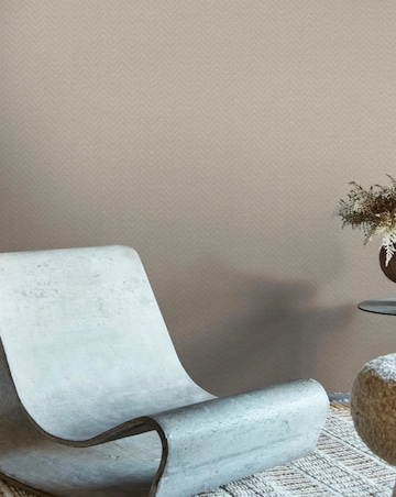 Abigail Ahern Herringbone Weave Pebble Wallpaper