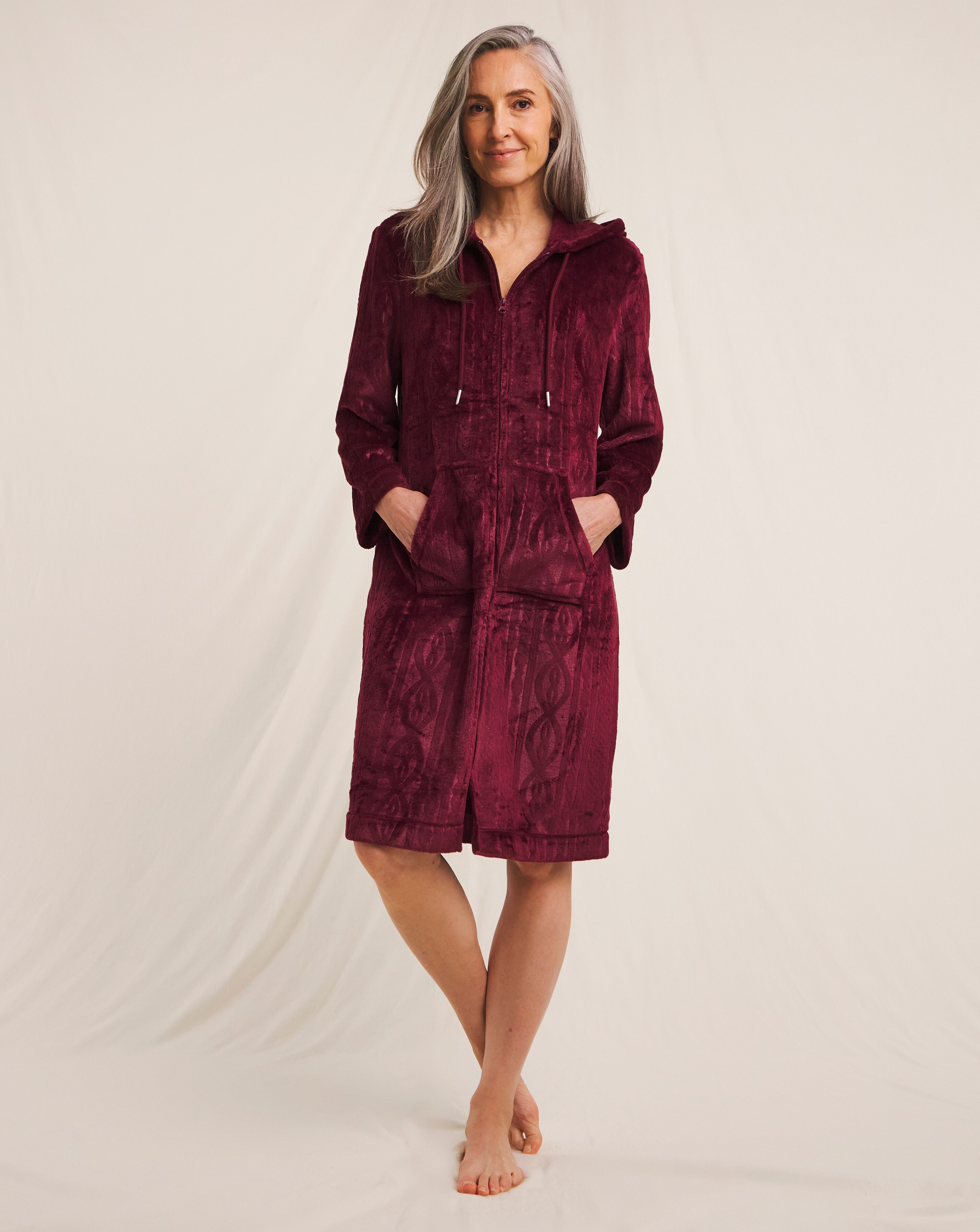Pretty Secrets Zip Fleece Dressing Gown
