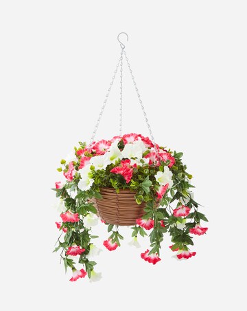 Artificial Summer Bloom Hanging Basket