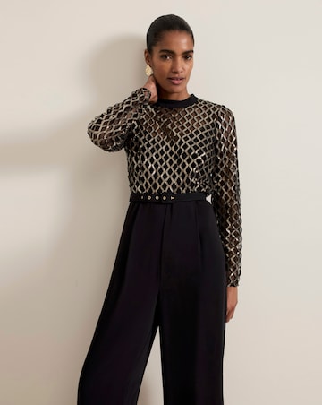 Phase Eight Amelia Sequin Bodice Jumpsuit