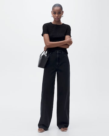 Mango Textured Cotton-Blend T-Shirt