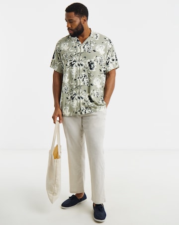 Jack & Jones Jeff Printed Resort Shirt - Green/Black