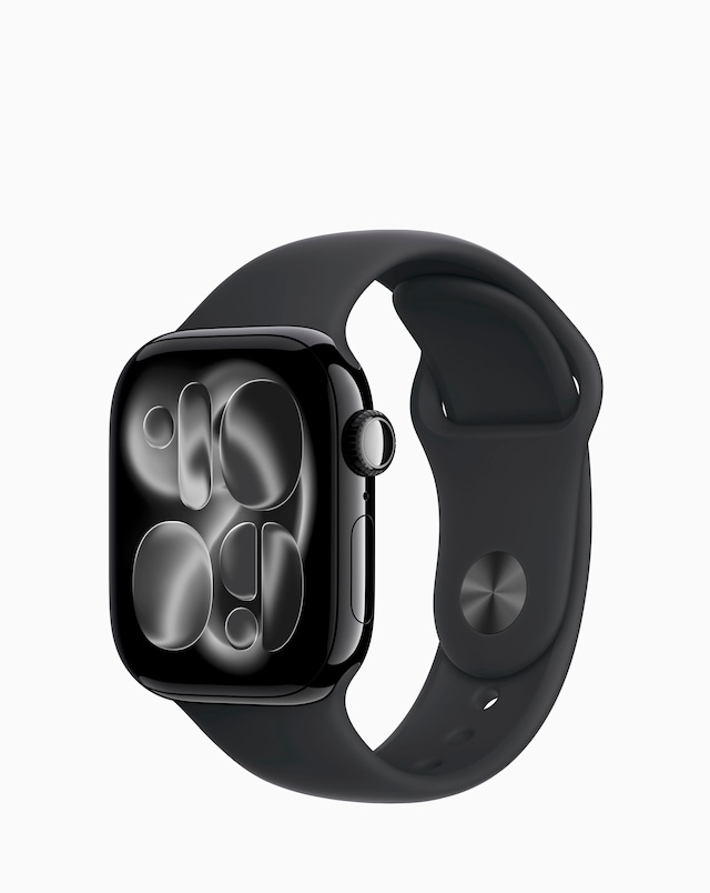 Apple Watch Series 11 GPS + Cellular 46mm - Black Sport Band - M/L