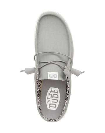 HeyDude Wally Slip Stretch Canvas Shoe - Grey