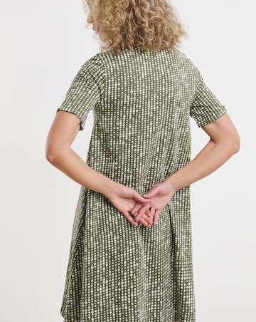 Cotton Slub A-Line Swing Dress