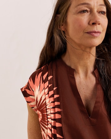 Julipa Petite Pintuck Printed Co-ord Top