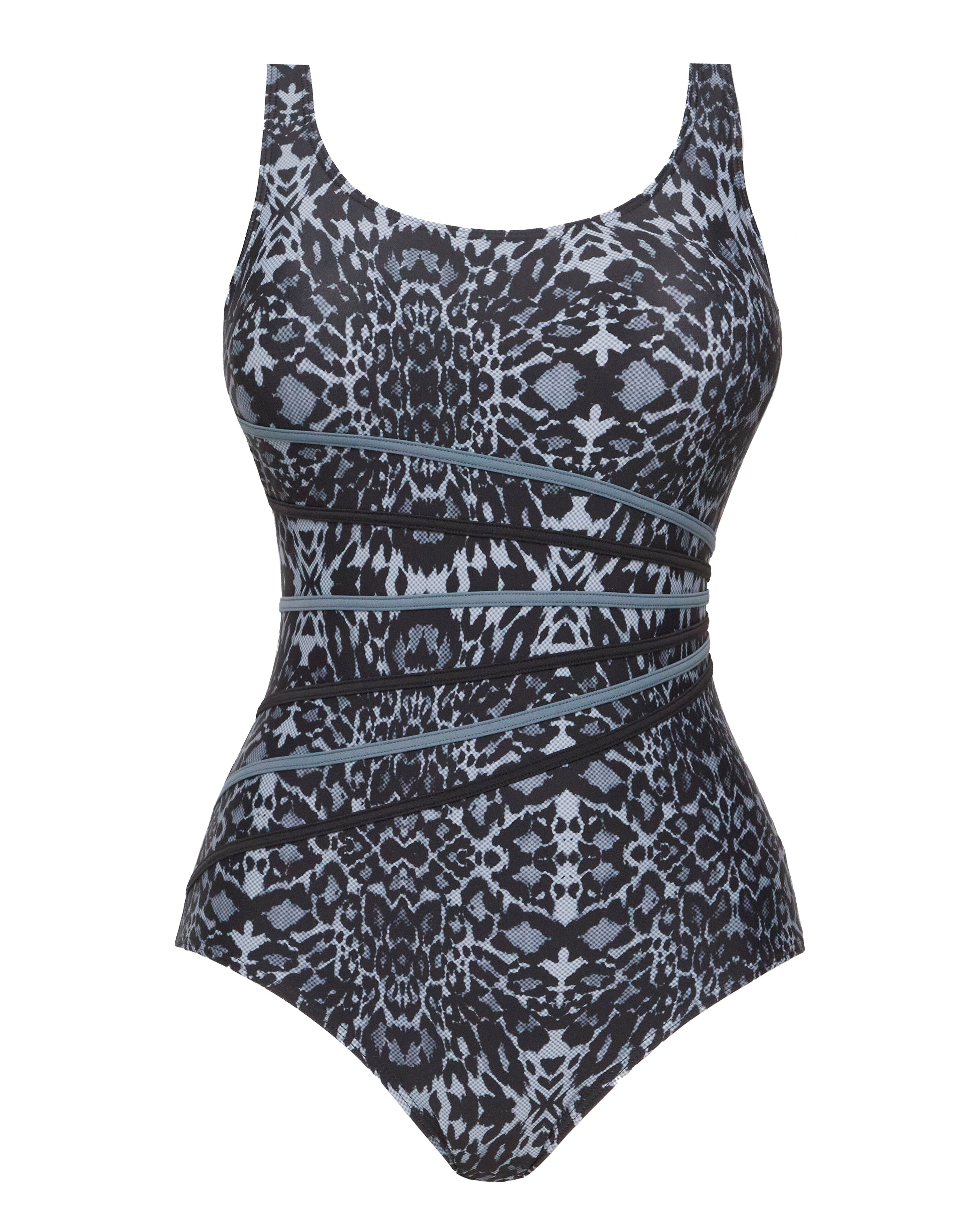 Sports Padded Piping Swimsuit