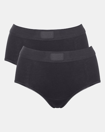 Sloggi (2 Pack) Cotton Double Comfort Maxi Knickers Black
