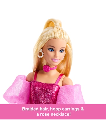 Barbie Deluxe Style Fashion Doll #5 in Metallic Pink Outfit with Corset Top