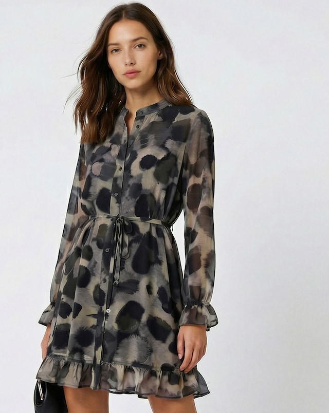 Religion Tory Abstract Terazzo Kaftan Dress