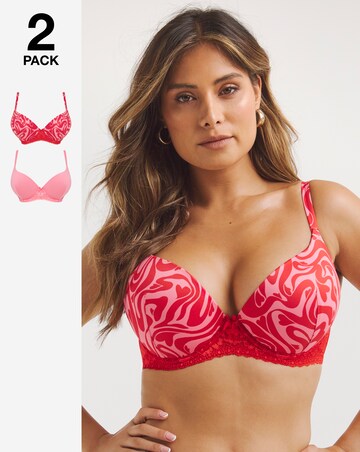 2 Pack Padded Boost Plunge Bras