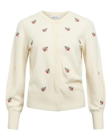 OBJECT Long Sleeve Embroidered Cardigan
