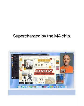 Apple iMac (M4, 2024) 24in Retina 4.5K, 8-core CPU, 8-core GPU, 256GB - Blue