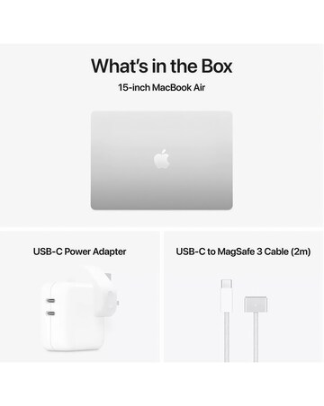 Apple MacBook Air (M4, 2025) 15in 10-Core CPU 10-Core GPU 16GB 256GB - Silver