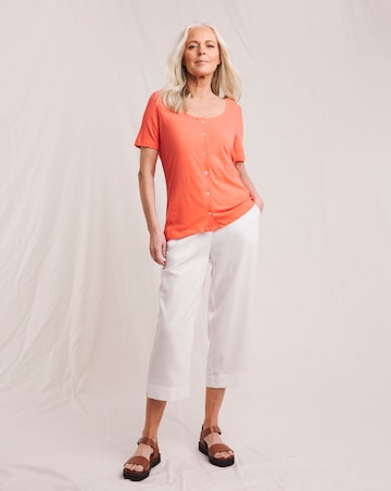 Julipa Button Down Linen Jersey T-Shirt