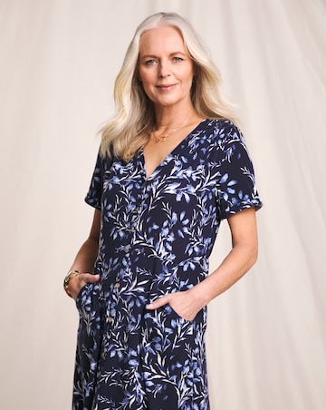 Julipa Shirred Shoulder Jersey Midi Dress