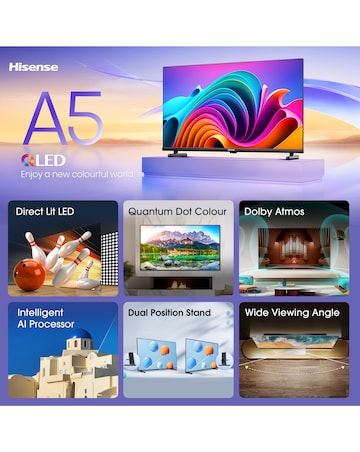 Hisense 40in 40A5NQTUK Smart Full HD HDR QLED Freeview TV