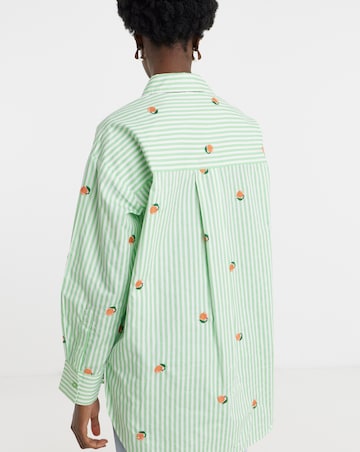 Embroidered Stripe Shirt