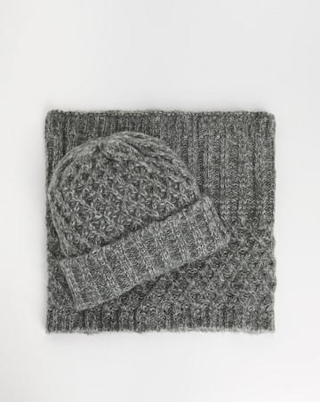 Knitted Snood and Hat Set