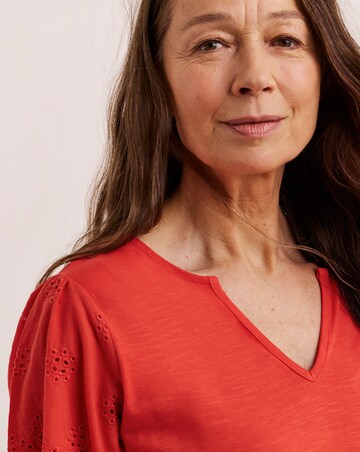 Julipa Petite Broderie Jersey Mix Midi Dress