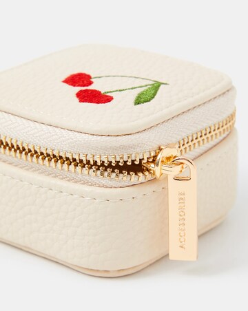 Accessorize Cherry Embroidered Travel Jewellery Box