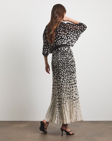 Joanna Hope Ombre Spot Pleated Dress