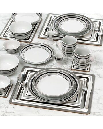 Waterside Brompton Grey 80 Piece Dinner Set