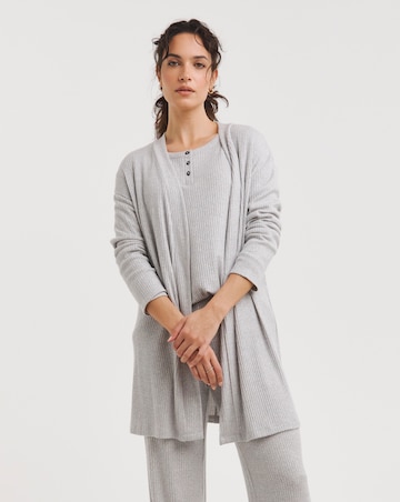 Grey Soft Touch Edge To Edge Cardi