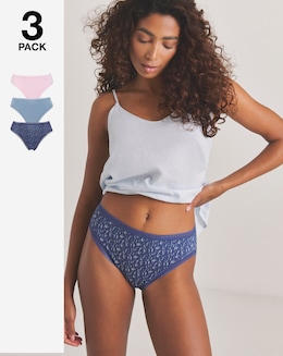 Sloggi (3 Pack) Go Crush Tai Knicker Navy Mix