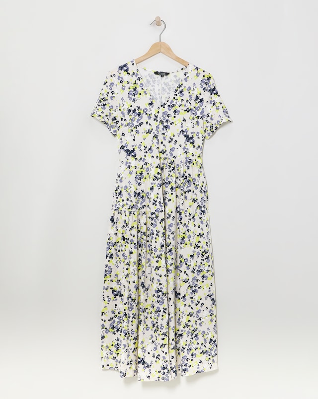 Soft Touch Tiered Asymmetric Swing Dress