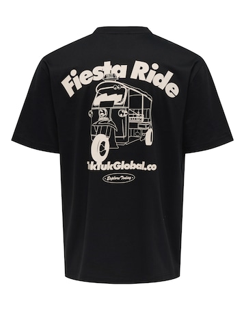 Only & Sons Fiesta Back Graphic T-Shirt - Black