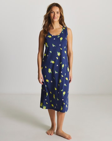 Pretty Secrets Value Midi Nightie Lemon Print