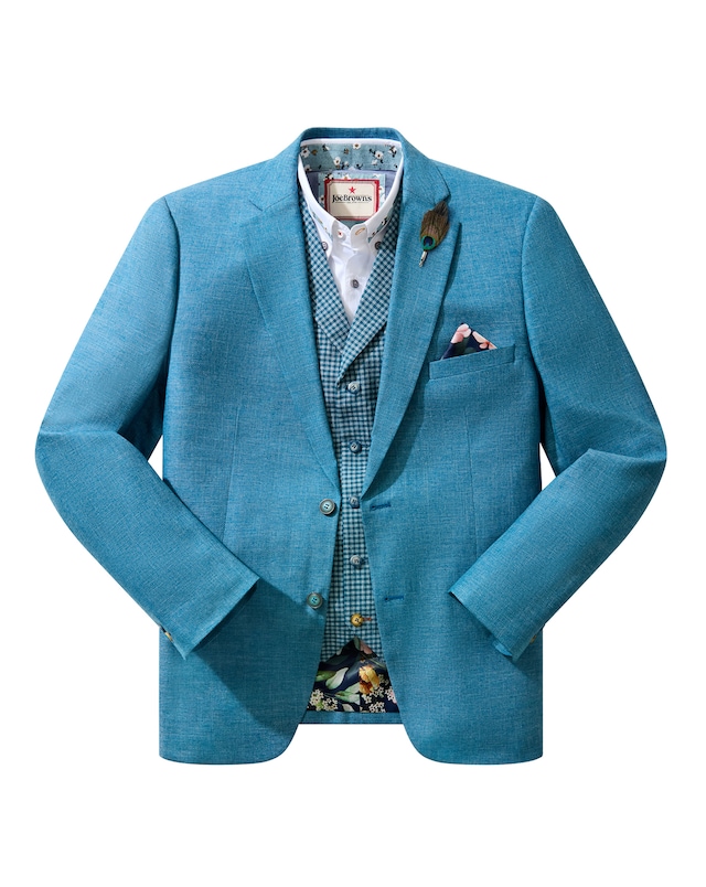 Joe Browns Sensational Summer Linen Blend Blazer - Teal