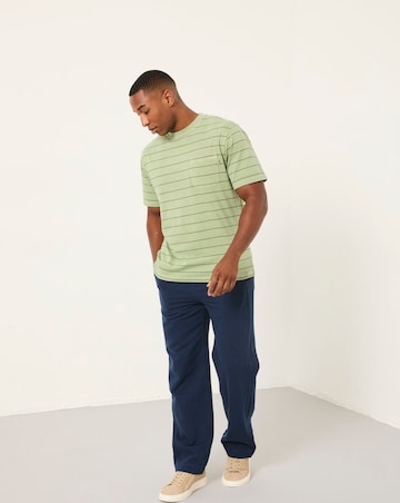 FatFace Compton Stripe T-Shirt (Regular & Tall) - Mint Green